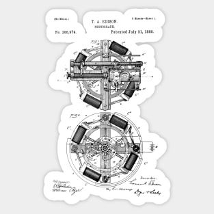 EDISON PATENT / Edison Patent Drawing 386974 Sticker